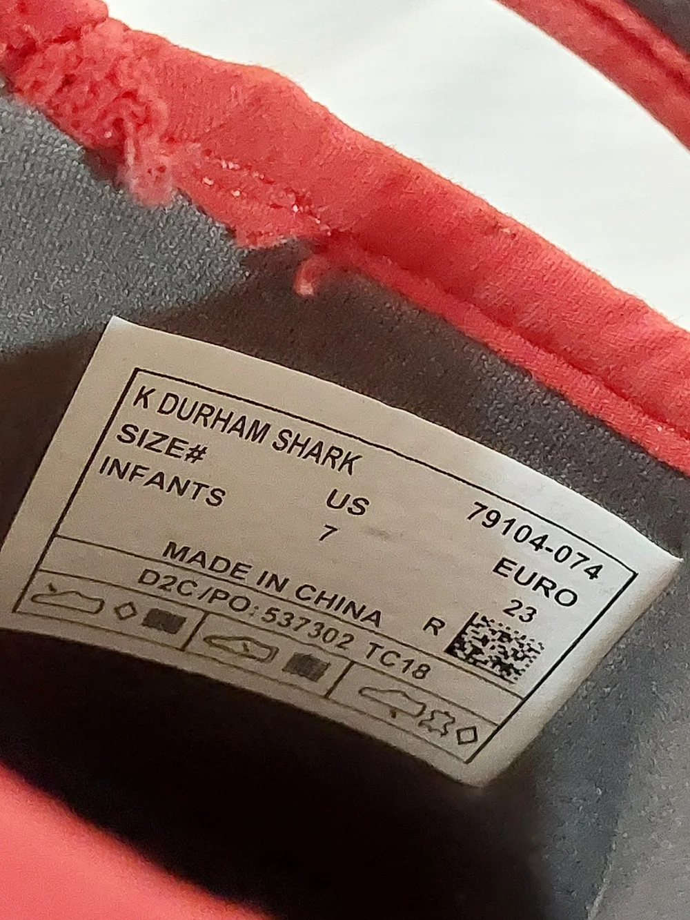 Bogs Kids Black and Red Shark Graphic Rain Boots Toddler Size 7